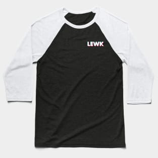 Lewk Glitch White Small Logo Baseball T-Shirt